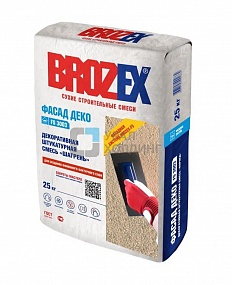 Декоративная штукатурка Brozex Фасад Деко FS-3002 шагрень,  2,5 мм, белая, 25 кг